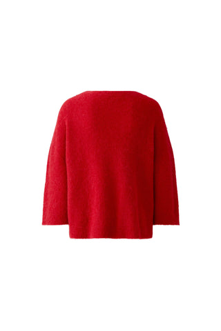 Oui Round Neck Jumper Red