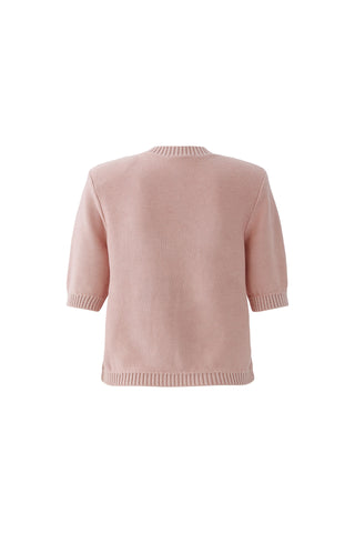 Oui Short Sleeve Cardigan Pink
