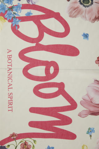 Oui Floral Print Scarf Pink Ivory