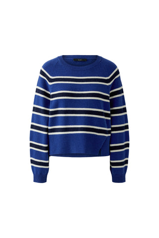 Oui Striped Jumper Blue Navy