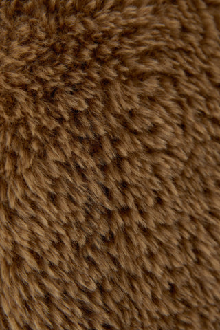 Oui Knitted Faux Fur Gilet Brown