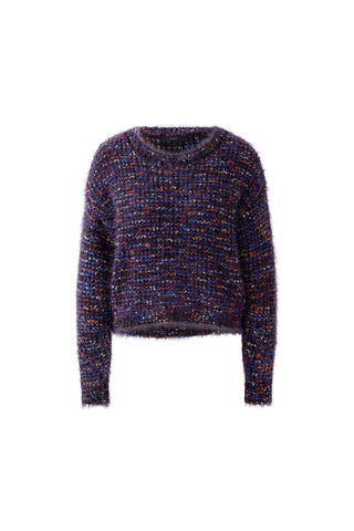 Oui Eyelash Yarn Jumper Purple Orange
