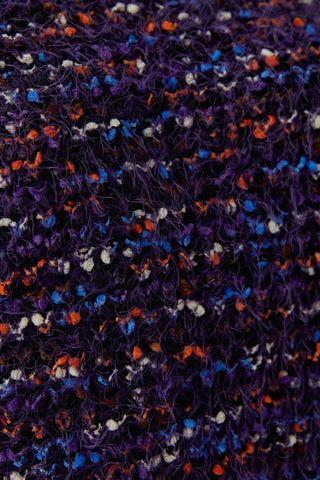 Oui Eyelash Yarn Jumper Purple Orange
