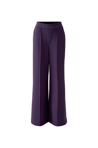 Oui Wide Leg Pull-On Trousers Purple