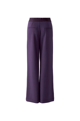 Oui Wide Leg Pull-On Trousers Purple