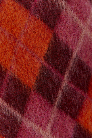 Oui Diamond Pattern Jumper Red Orange