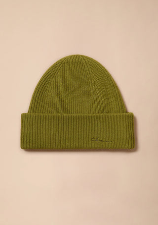 TBCo Merino Wool Beanie Hat Pickle Green