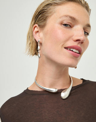 UNOde50 Sterling Silver-Plated Irregular Drop Necklace Corium