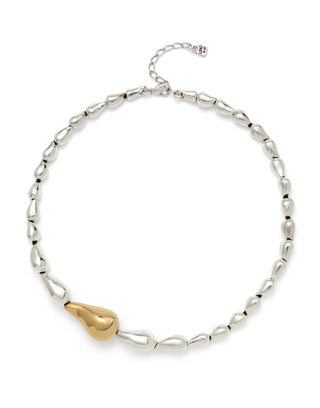 UNOde50 Sterling Silver-Plated Linked Drops Necklace