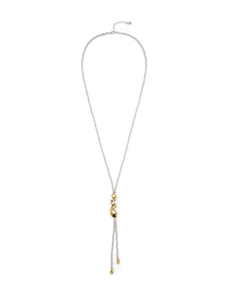 UNOde50 Long Beaded Necklace Originia Silver Gold