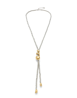 UNOde50 Long Beaded Necklace Originia Silver Gold