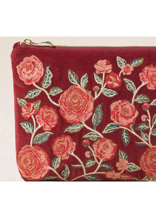 Elizabeth Scarlett Camellia Romance Everyday Pouch Cranberry