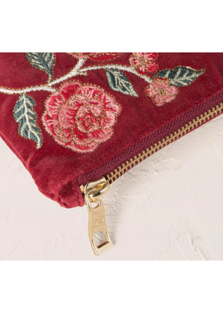 Elizabeth Scarlett Camellia Romance Everyday Pouch Cranberry