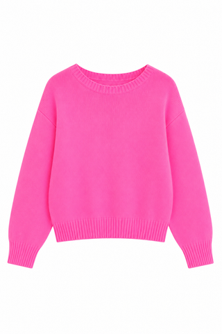 TWNS Boat Neck Jumper Neon Pink Sanibel