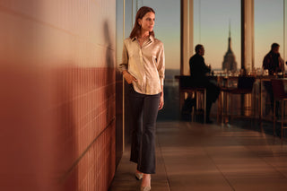 Olsen Covered Placket Blouse Gold