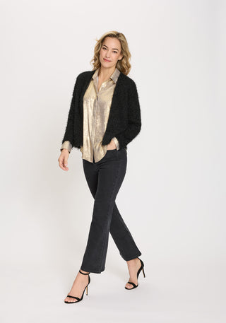 Olsen Covered Placket Blouse Gold