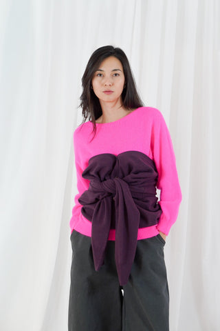 TWNS Boat Neck Jumper Neon Pink Sanibel
