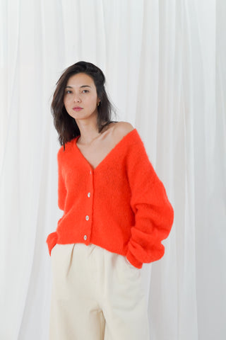 TWNS V-Neck Cardigan Fire Red Malia