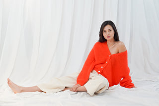 TWNS V-Neck Cardigan Fire Red Malia