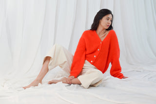 TWNS V-Neck Cardigan Fire Red Malia