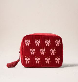 Elizabeth Scarlett Dazzling Bows Wash Bag Rouge