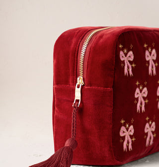 Elizabeth Scarlett Dazzling Bows Wash Bag Rouge