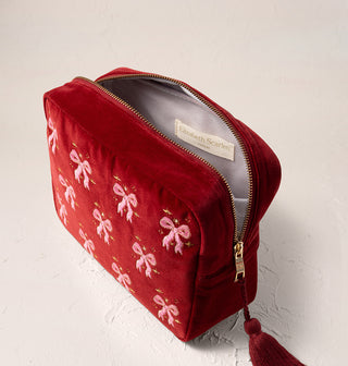 Elizabeth Scarlett Dazzling Bows Wash Bag Rouge