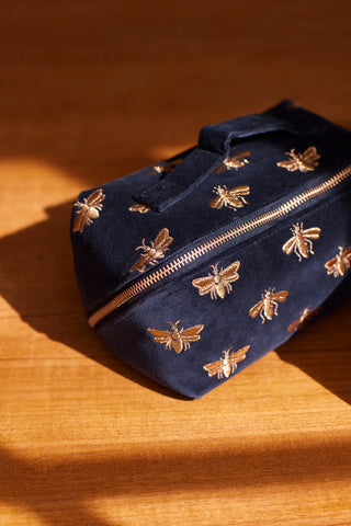Elizabeth Scarlett Honey Bee Open Flat Makeup Bag Charcoal