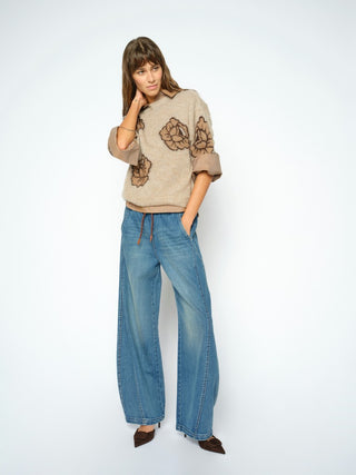 Mos Mosh Floral Jumper Beige Drea Popli