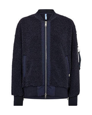 Mos Mosh Teddy Jacket Navy Blue Emeline