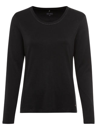 Olsen Long Sleeved Top Black Edda