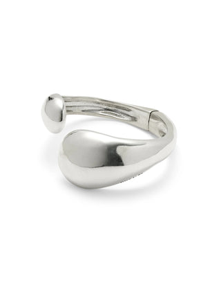 UNOde50 Irregular Drop Bangle Bracelet Corium Silver