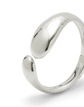 UNOde50 Irregular Drop Bangle Bracelet Corium Silver