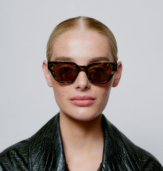 A. Kjærbede Sunglasses Black Yellow Tortoise Kaws - MMJs Fashion