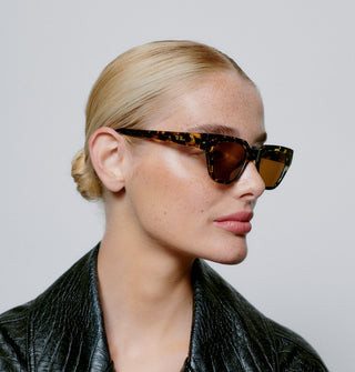 A. Kjærbede Sunglasses Black Yellow Tortoise Kaws - MMJs Fashion