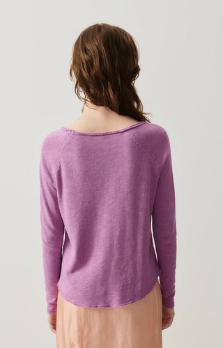 American Vintage Long Sleeve Top in Purple Sonoma - MMJs Fashion
