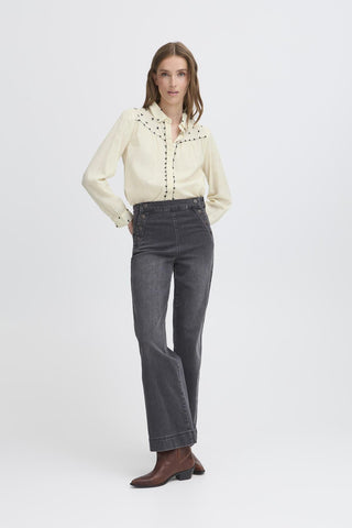 Atelier Rêve Embroidered Blouse Ivory Irswan - MMJs Fashion