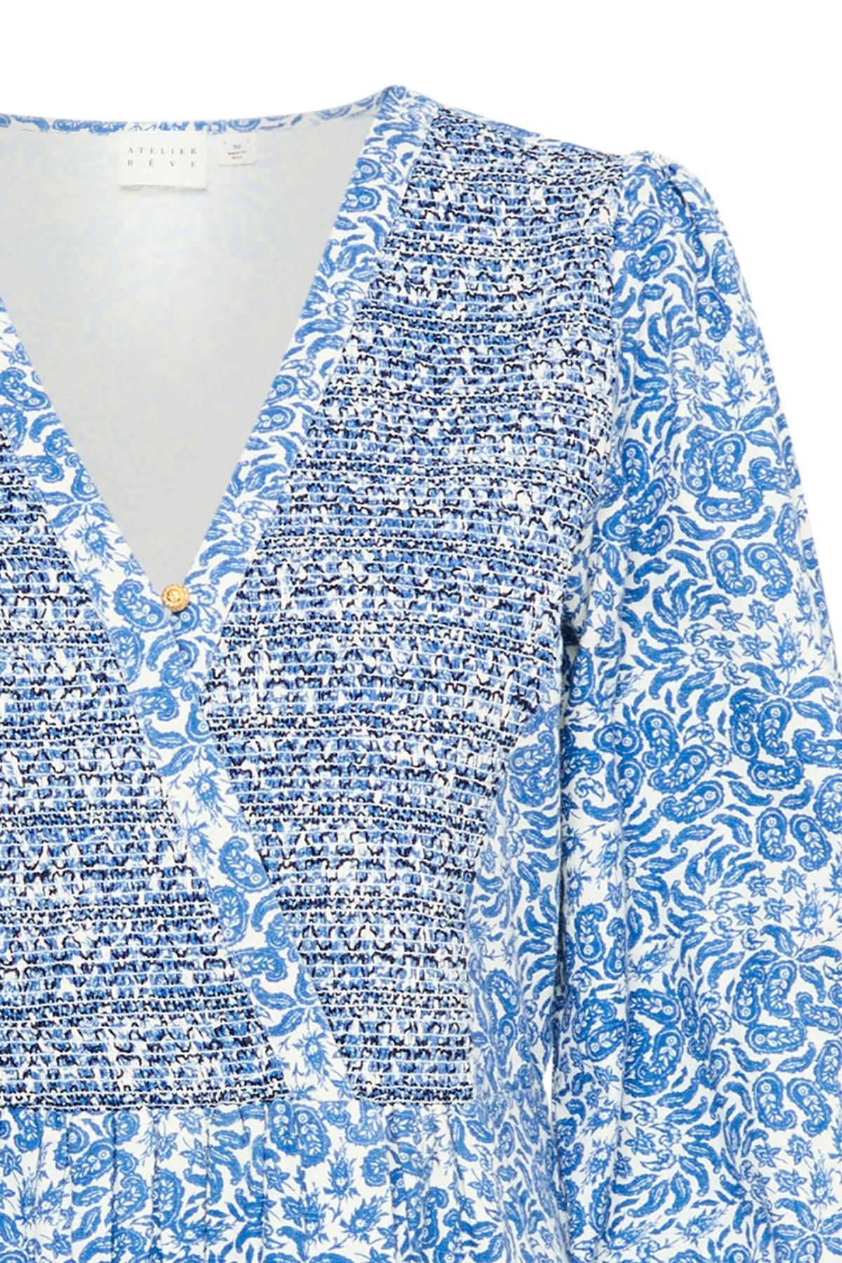 Atelier Rve Paisley Print Cotton Dress Blue Noie Atelier Rve Paisley Print Cotton Dress Blue Noie