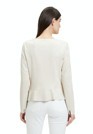 Betty Barclay Short Faux Suede Jacket Beige - MMJs Fashion