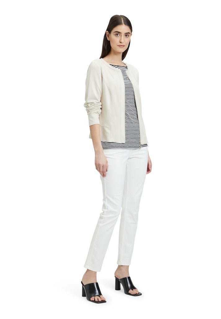 Betty Barclay Short Suede Jacket Beige MMJs Fashion