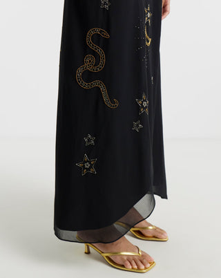 Hope & Ivy Wrap Dress Black The Caliste