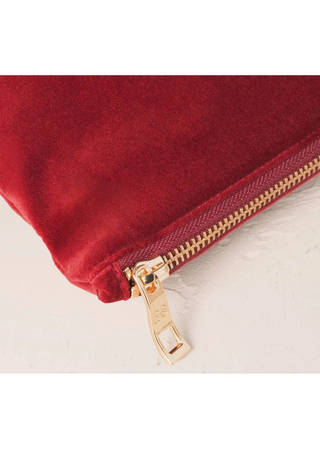Elizabeth Scarlett Camellia Romance Mini Pouch Cranberry