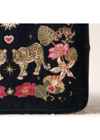 Elizabeth Scarlett Celestial Leopard Everyday Pouch Charcoal