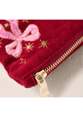 Elizabeth Scarlett Dazzling Bows Everyday Pouch Rouge