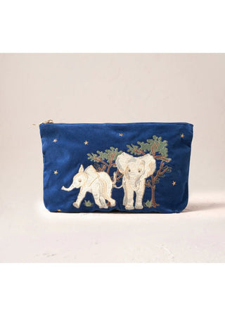 Elizabeth Scarlett Baby Elephant Conservation Everyday Pouch Cobalt - MMJs Fashion