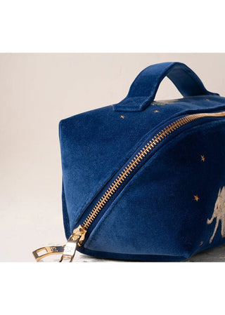 Elizabeth Scarlett Baby Elephant Conservation Open Flat Makeup Bag Cobalt - MMJs Fashion