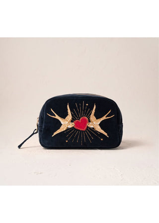 Elizabeth Scarlett Beating Heart Makeup Bag Charcoal - MMJs Fashion
