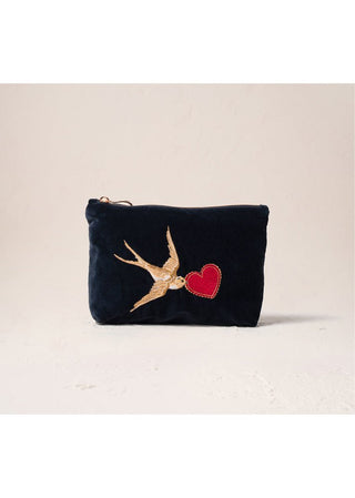 Elizabeth Scarlett Beating Heart Mini Pouch Charcoal - MMJs Fashion