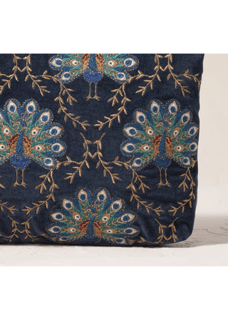 Elizabeth Scarlett Botanical Peacock Everyday Pouch Indigo - MMJs Fashion