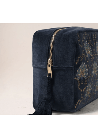 Elizabeth Scarlett Botanical Peacock Wash Bag Indigo - MMJs Fashion